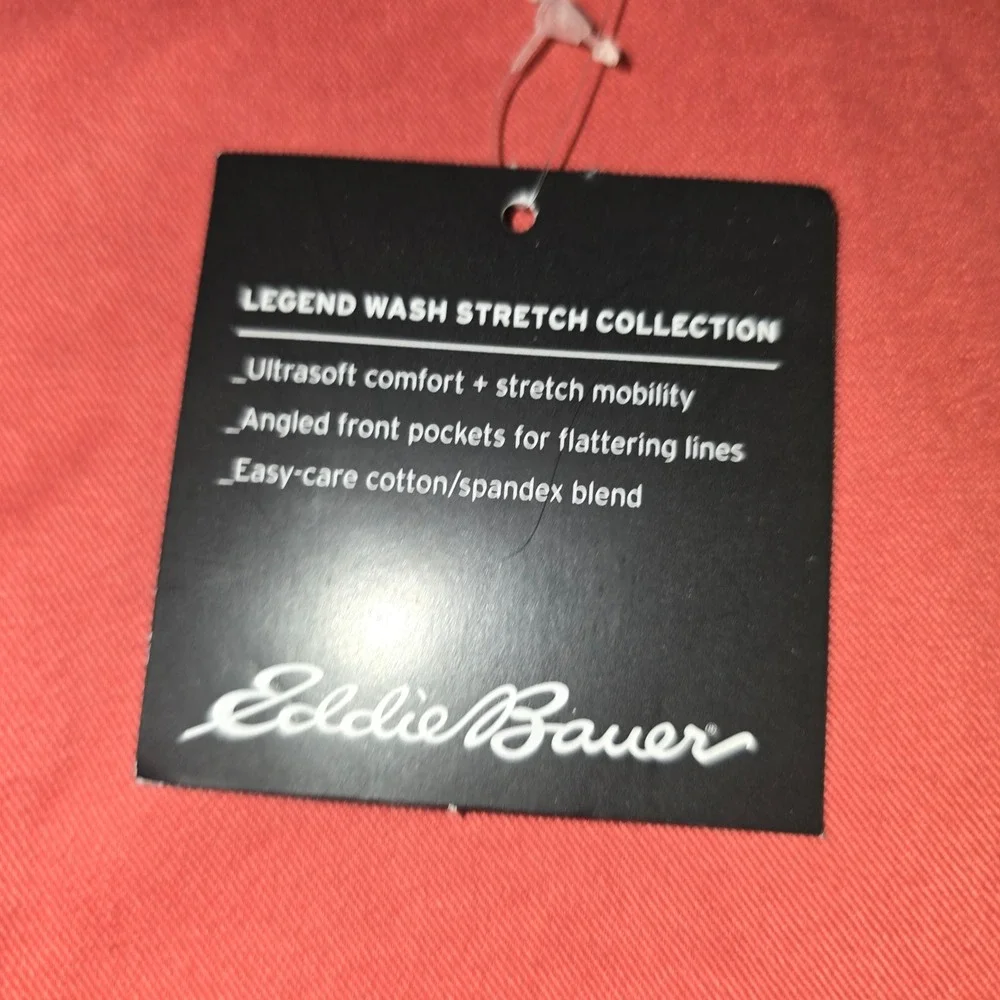 Eddie Bauer Willit Shorts 16 Womens‎ Cayenne Coral Legend Wash Stretch NEW